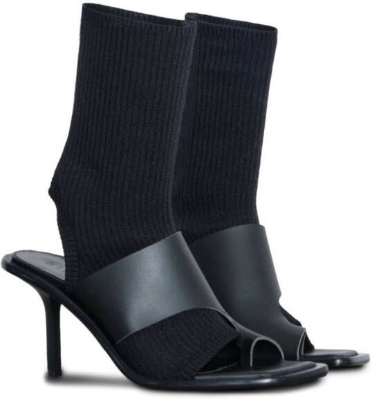 Dion Lee open-toe sock boots Black