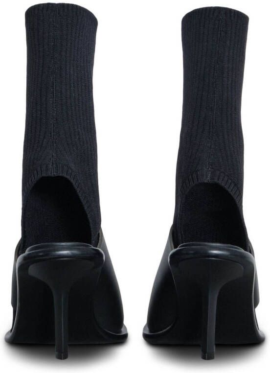 Dion Lee open-toe sock boots Black
