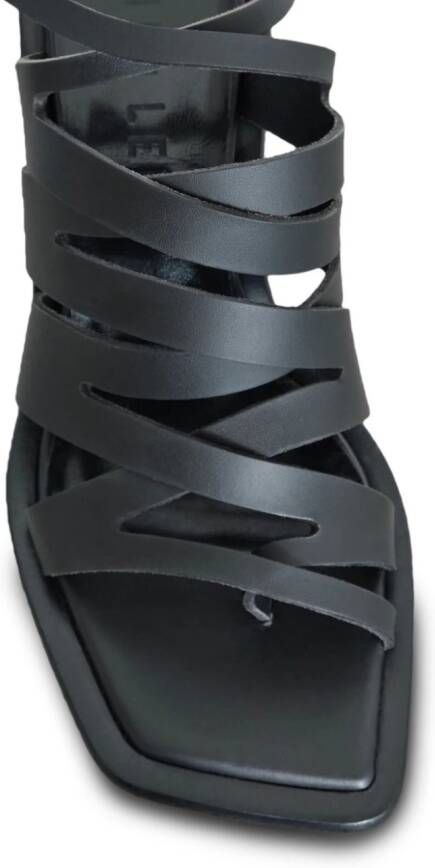 Dion Lee Vachetta Interlock leather sandals Black