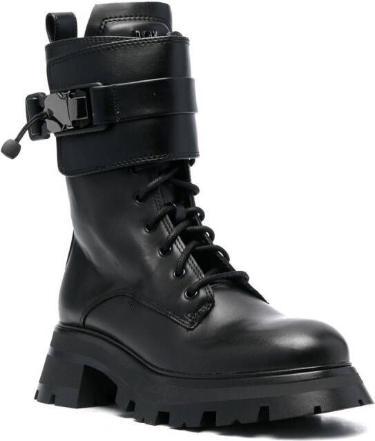 DKNY 55mm Sava buckle-detail combat boots Black