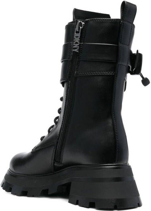 DKNY 55mm Sava buckle-detail combat boots Black