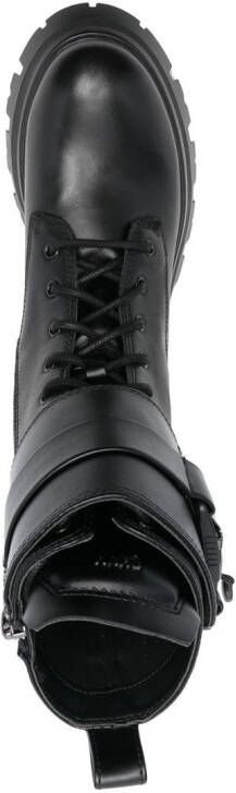 DKNY 55mm Sava buckle-detail combat boots Black