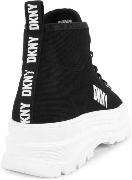 Dkny Kids logo-print hi-top sneakers Black