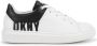 Dkny Kids logo-print lace-up leather sneakers White - Thumbnail 2