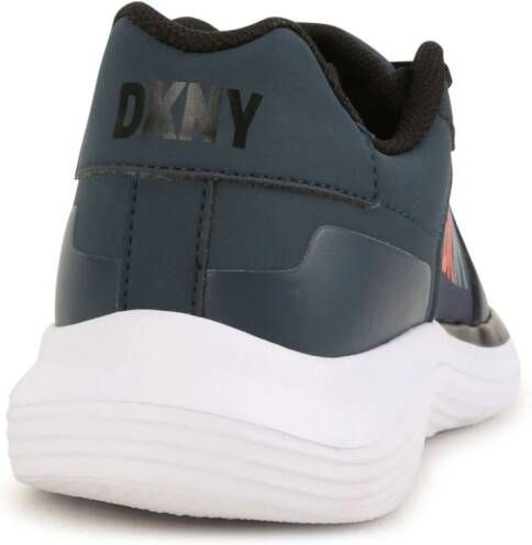 Dkny Kids logo-print lace-up sneakers Blue