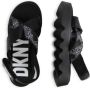 Dkny Kids logo-strap leather sandals Black - Thumbnail 4