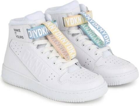 Dkny Kids logo-tape high-top sneakers White