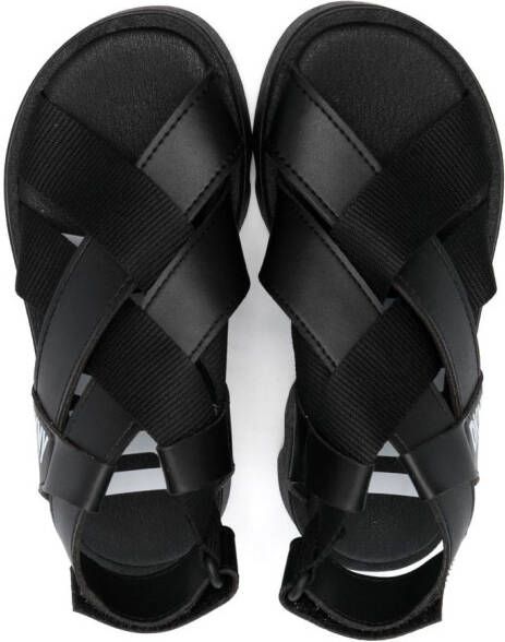 Dkny Kids strappy-design faux-leather sandals Black