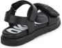 Dkny Kids studded-logo leather sandals Black - Thumbnail 3