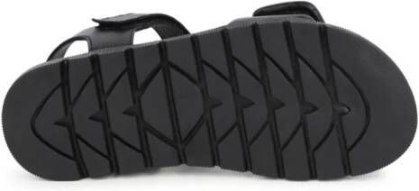 Dkny Kids studded-logo leather sandals Black