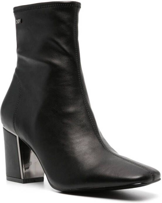 DKNY logo-plaque ankle boots Black