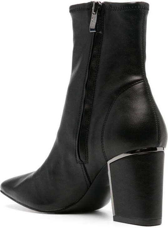 DKNY logo-plaque ankle boots Black