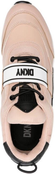 DKNY logo-print lace-up sneakers Neutrals