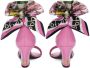 Dolce & Gabbana 60mm scarf-detail leather sandals Pink - Thumbnail 3