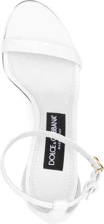 Dolce & Gabbana 100mm leather sandals White