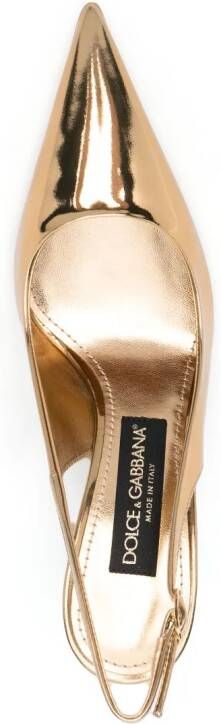 Dolce & Gabbana 100mm pointed-toe pumps Gold