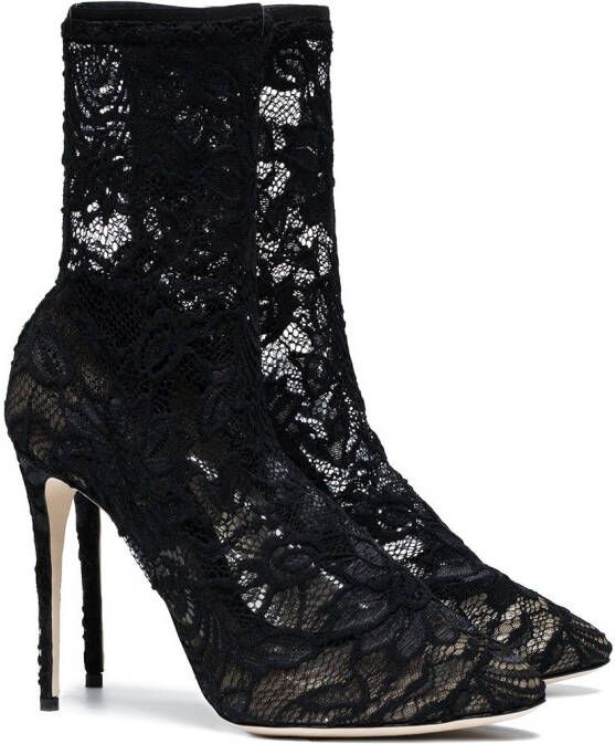 Dolce & Gabbana 105 lace ankle boots Black