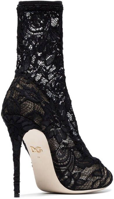 Dolce & Gabbana 105 lace ankle boots Black