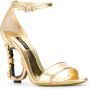 Dolce & Gabbana Baroque DG 105mm leather sandals Gold - Thumbnail 2