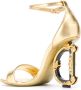 Dolce & Gabbana Baroque DG 105mm leather sandals Gold - Thumbnail 3