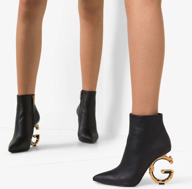 Dolce & Gabbana Baroque DG 105mm ankle boots Black