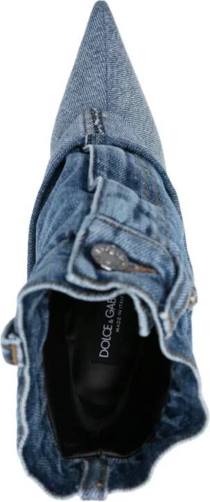 Dolce & Gabbana 105mm denim ankle boots Blue