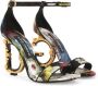Dolce & Gabbana 105mm DG Baroque-heel sandals Black - Thumbnail 2