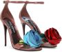 Dolce & Gabbana 105mm floral-appliqué leather sandals Pink - Thumbnail 2