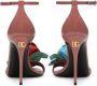 Dolce & Gabbana 105mm floral-appliqué leather sandals Pink - Thumbnail 3