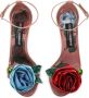 Dolce & Gabbana 105mm floral-appliqué leather sandals Pink - Thumbnail 4