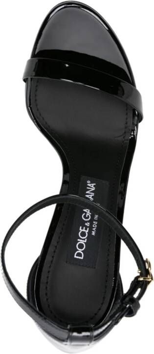 Dolce & Gabbana 105mm leather sandals Black