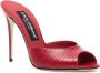 Dolce & Gabbana 105mm leather slip-on sandals Red - Thumbnail 2