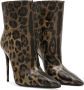 Dolce & Gabbana 105mm leopard-print leather boots Brown - Thumbnail 2