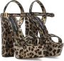 Dolce & Gabbana 105mm leopard-print platform sandals Brown - Thumbnail 1