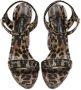 Dolce & Gabbana 105mm leopard-print platform sandals Brown - Thumbnail 3