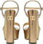 Dolce & Gabbana 105mm logo-plaque leather sandals Gold - Thumbnail 3