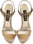 Dolce & Gabbana 105mm logo-plaque leather sandals Gold - Thumbnail 4