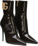 Dolce & Gabbana 105mm logo-plaque leather boots Brown - Thumbnail 2