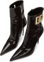 Dolce & Gabbana 105mm logo-plaque leather boots Brown - Thumbnail 4
