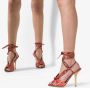 Dolce & Gabbana 105mm python-effect sandals Pink - Thumbnail 3