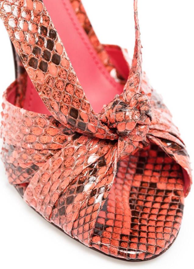 Dolce & Gabbana 105mm python-effect sandals Pink