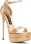 Dolce & Gabbana 145mm metallic-finish leather sandals Gold - Thumbnail 2