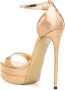 Dolce & Gabbana 145mm metallic-finish leather sandals Gold - Thumbnail 3