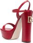 Dolce & Gabbana 155mm logo-plaque leather sandals Red - Thumbnail 3
