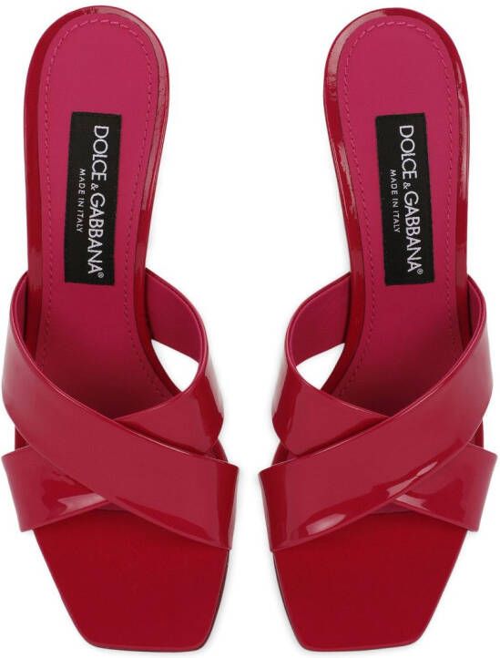 Dolce & Gabbana 3.5 75mm DG-heel mules Red