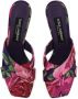 Dolce & Gabbana 3.5-heel floral-jacquard mules Purple - Thumbnail 4