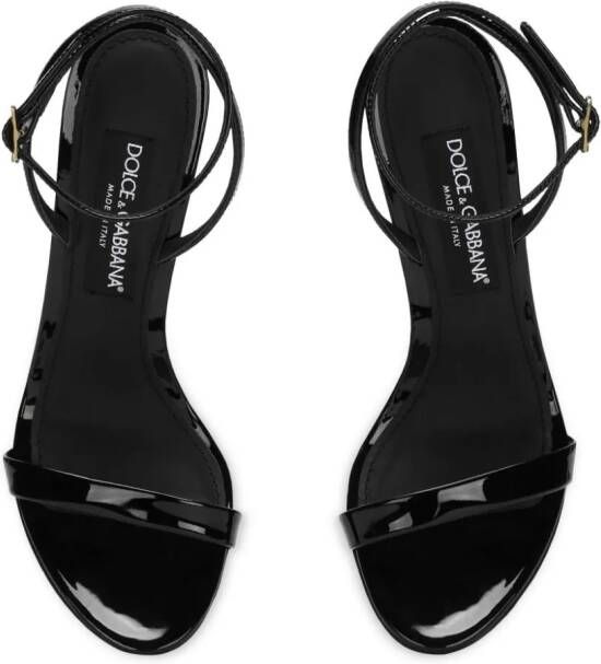 Dolce & Gabbana 3.5 patent-leather sandals Black