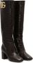Dolce & Gabbana 60mm logo-plaque leather boots Brown - Thumbnail 2
