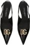 Dolce & Gabbana 60mm logo-plaque slingback pumps Black - Thumbnail 4