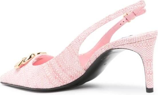 Dolce & Gabbana 65mm tweed slingback pumps Pink